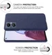 Oppo Reno 8 Lite Hoesje Hard Plastic met Stoffen Afwerking Blauw afbeelding 5