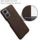 Oppo Reno 8 Lite Hoesje Hard Plastic met Stoffen Afwerking Bruin afbeelding 4