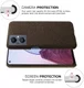 Oppo Reno 8 Lite Hoesje Hard Plastic met Stoffen Afwerking Bruin afbeelding 5