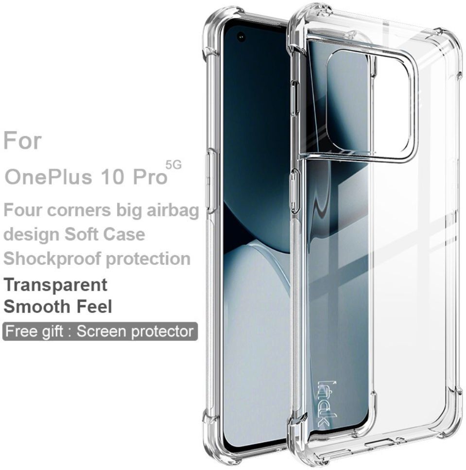 IMAK OnePlus 10 Pro Hoesje + Screenprotector Transparant afbeelding 3