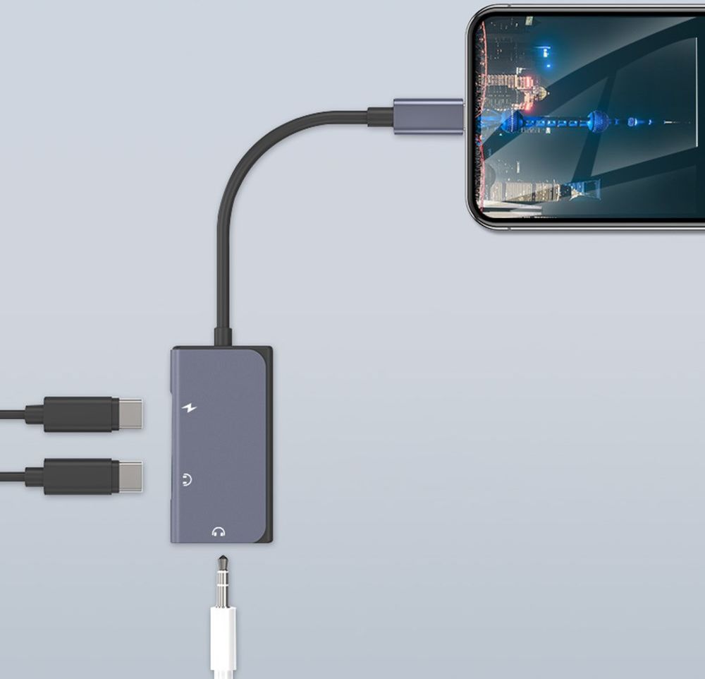 3-in-1 USB-C naar Dubbele USB-C PD 3.0 / 3.5mm Jack Audio Adapter afbeelding 9