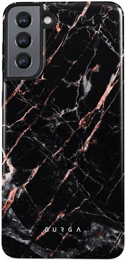Burga Tough Case Samsung Galaxy S22 Hoesje Rose Gold Marble afbeelding 1