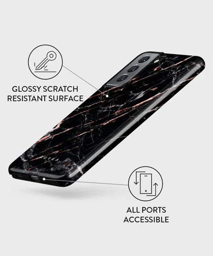 Burga Tough Case Samsung Galaxy S22 Hoesje Rose Gold Marble afbeelding 6