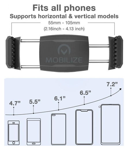 Mobilize Telefoonhouder Rond Ventilatierooster Audi/Mercedes Auto afbeelding 4