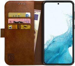 Rosso Element Samsung Galaxy S22 Hoesje Book Cover Wallet Bruin afbeelding