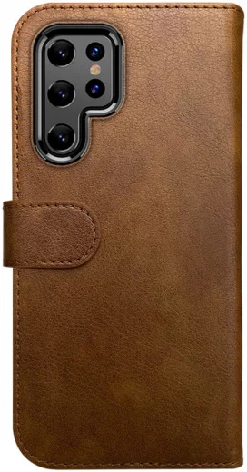 Rosso Element Samsung Galaxy S22 Ultra Hoesje Book Cover Wallet Bruin afbeelding 2