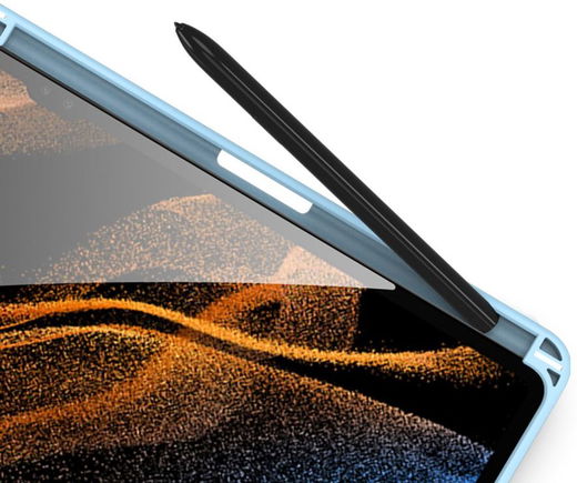 Dux Ducis Toby Samsung Galaxy Tab S8 Ultra Hoes Book Case Blauw afbeelding 5