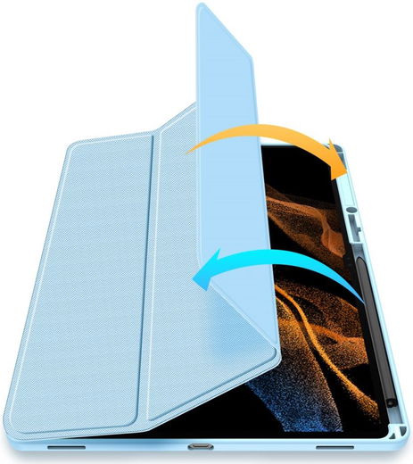 Dux Ducis Toby Samsung Galaxy Tab S8 Ultra Hoes Book Case Blauw afbeelding 4