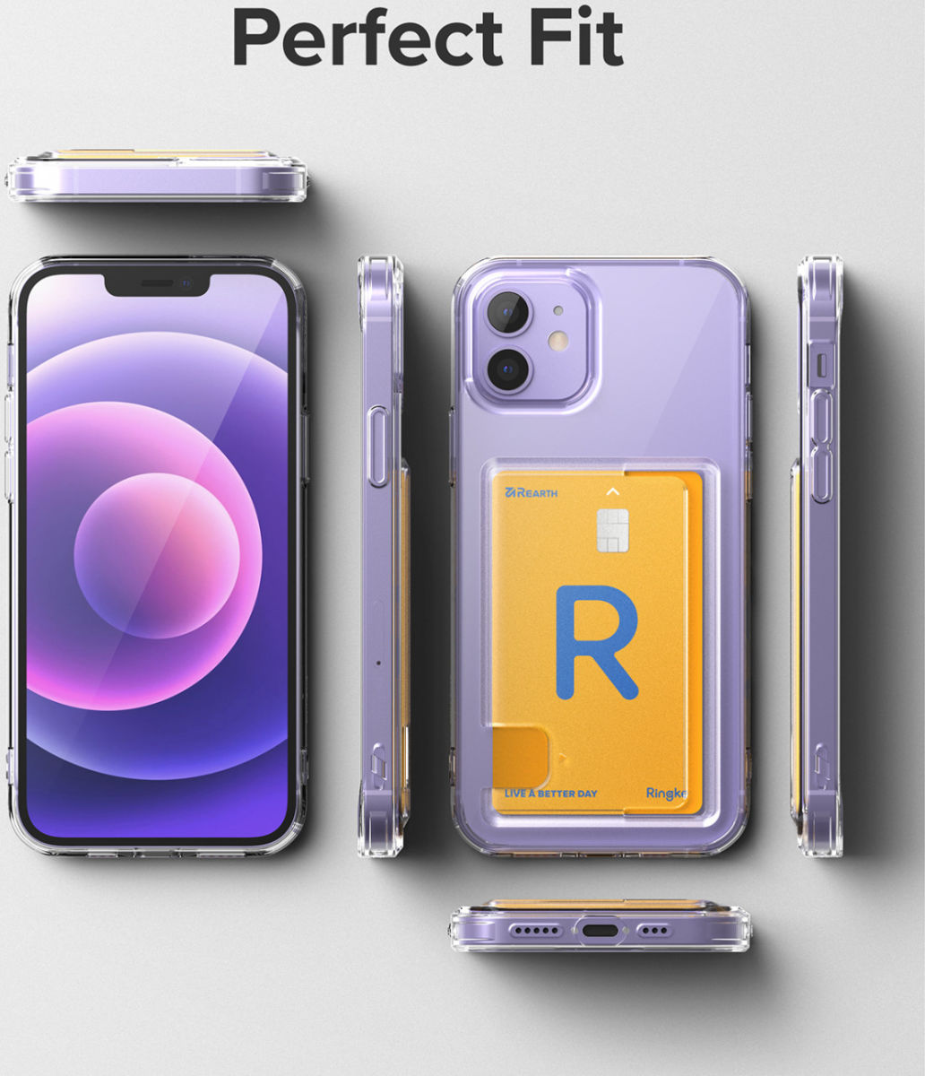 Ringke Fusion Card iPhone 12 / 12 Pro Hoesje Kaarthouder Transparant afbeelding 13