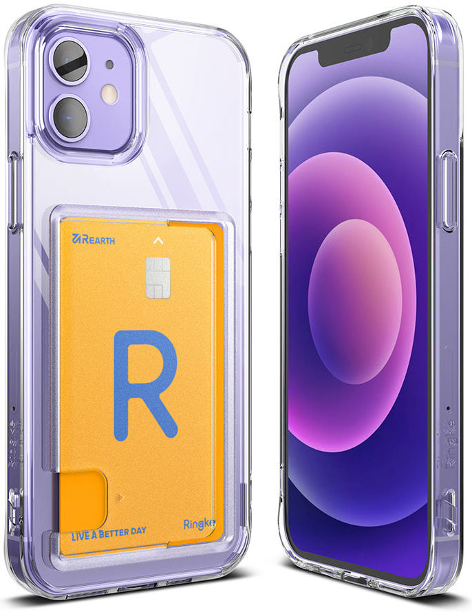 Ringke Fusion Card iPhone 12 / 12 Pro Hoesje Kaarthouder Transparant afbeelding 2