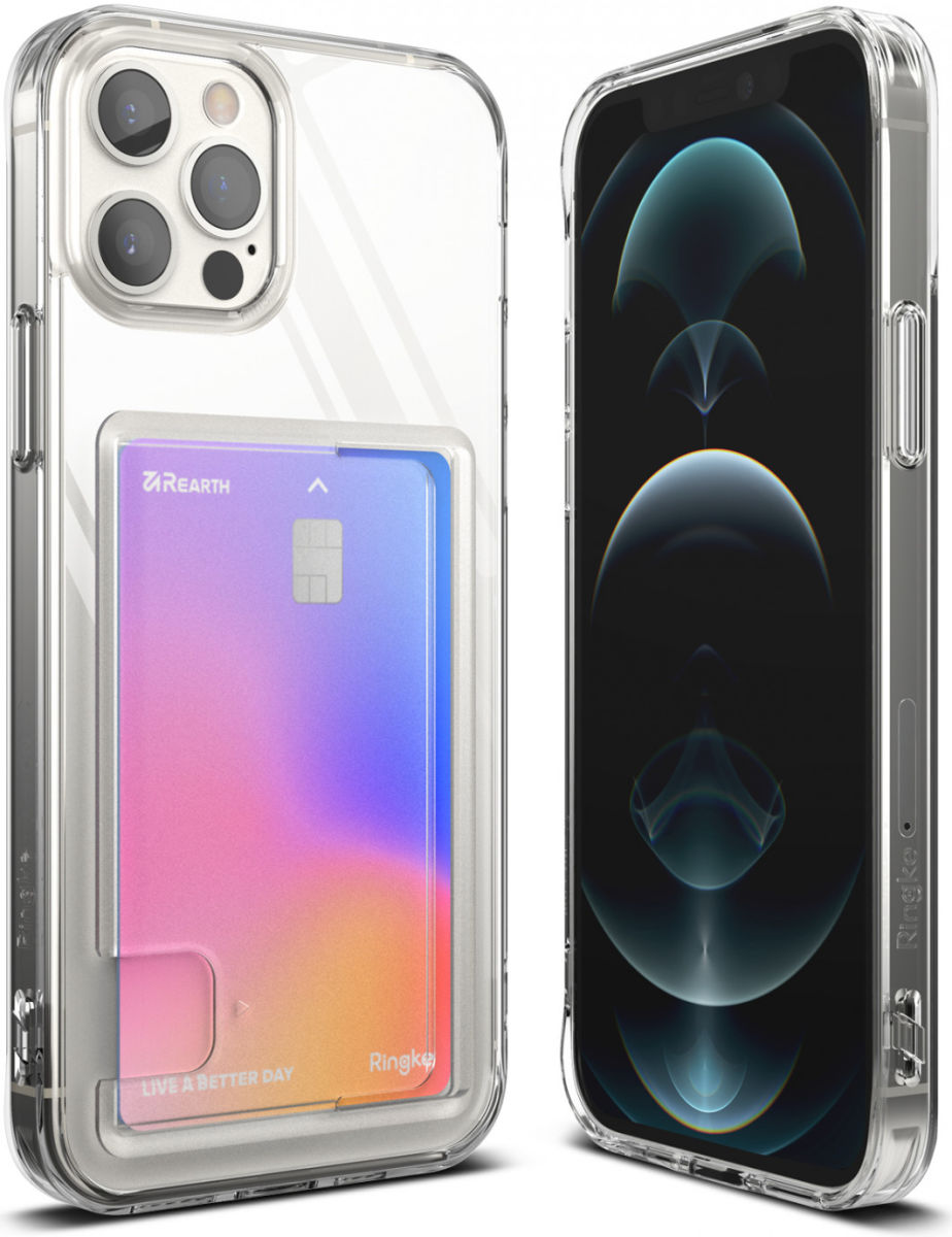 Ringke Fusion Card iPhone 12 / 12 Pro Hoesje Kaarthouder Transparant afbeelding 4
