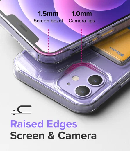 Ringke Fusion Card iPhone 12 / 12 Pro Hoesje Kaarthouder Transparant afbeelding 5