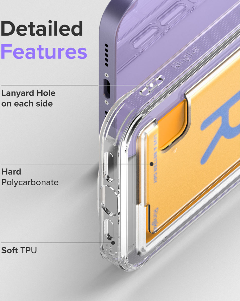 Ringke Fusion Card iPhone 12 / 12 Pro Hoesje Kaarthouder Transparant afbeelding 8