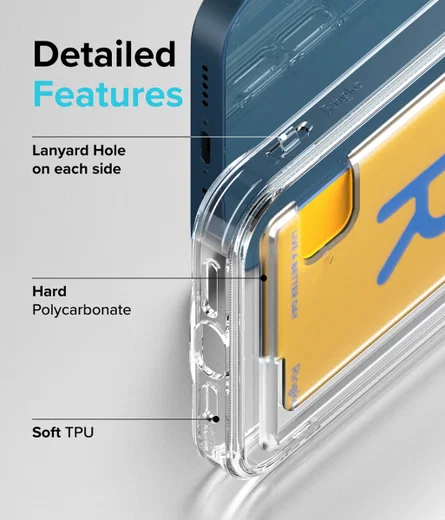 Ringke Fusion Card Apple iPhone 13 Hoesje met Kaarthouder Transparant afbeelding 9