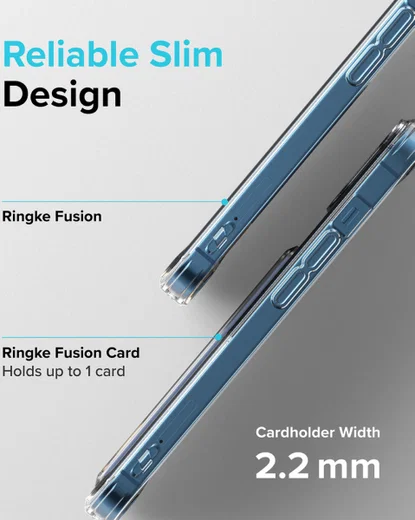 Ringke Fusion Card Apple iPhone 13 Hoesje met Kaarthouder Transparant afbeelding 8