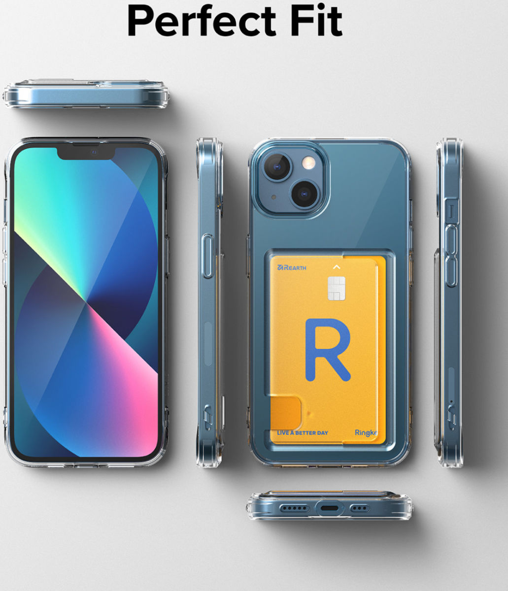 Ringke Fusion Card Apple iPhone 13 Hoesje met Kaarthouder Transparant afbeelding 14