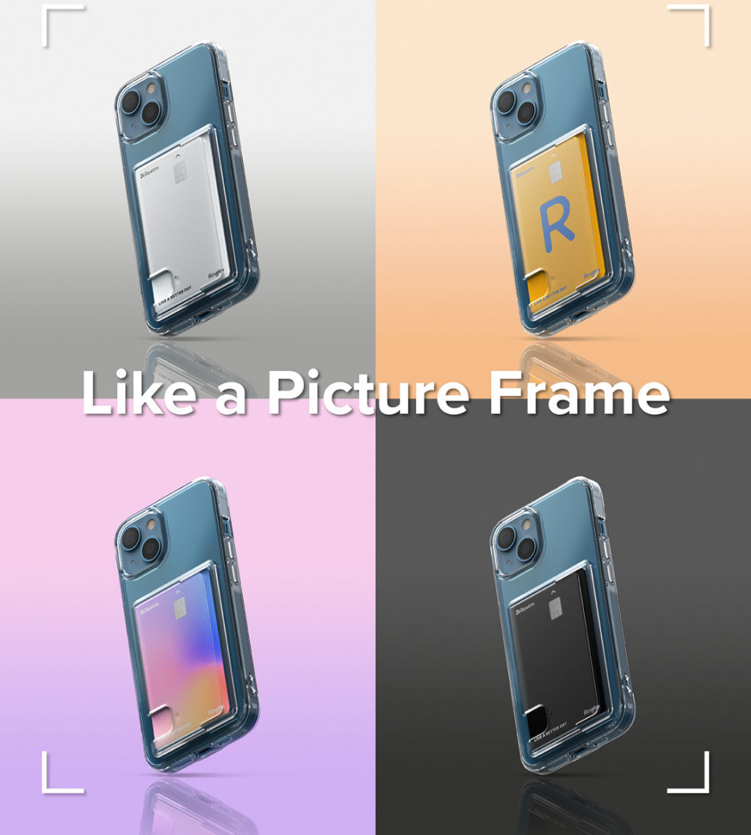 Ringke Fusion Card Apple iPhone 13 Hoesje met Kaarthouder Transparant afbeelding 18