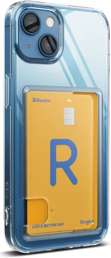Ringke Fusion Card Apple iPhone 13 Hoesje met Kaarthouder Transparant afbeelding 1