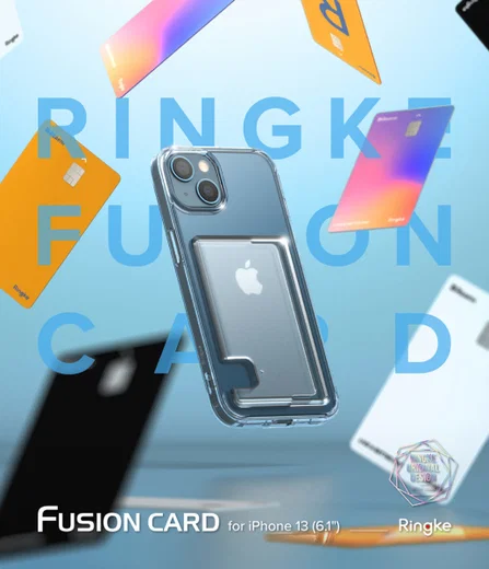 Ringke Fusion Card Apple iPhone 13 Hoesje met Kaarthouder Transparant afbeelding 15