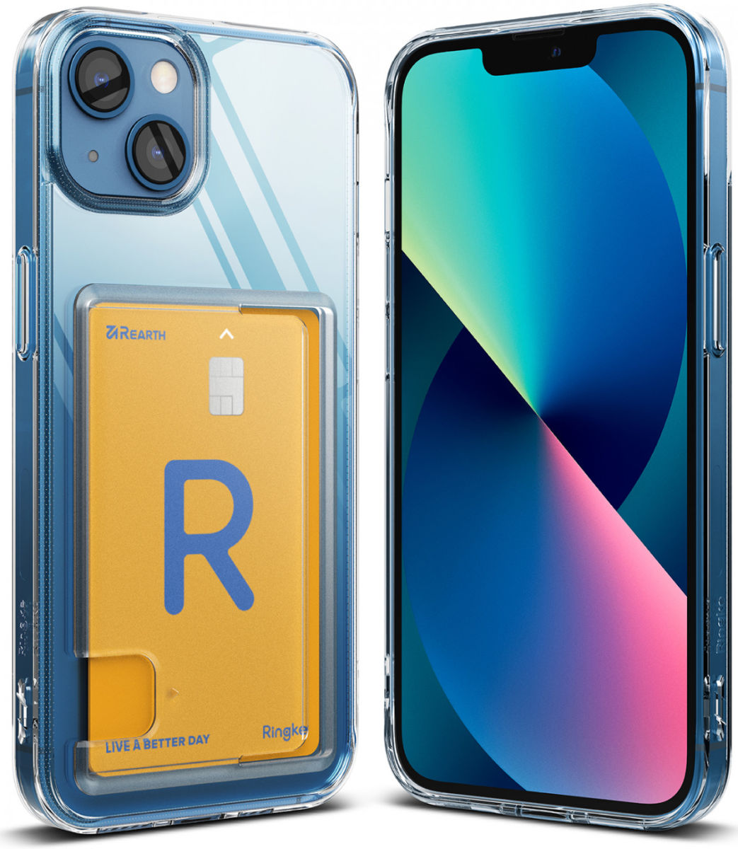 Ringke Fusion Card Apple iPhone 13 Hoesje met Kaarthouder Transparant afbeelding 4