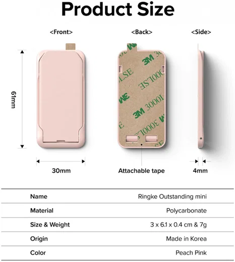 Ringke Kickstand voor Telefoonhoesjes Universele Standaard Zwart afbeelding 12