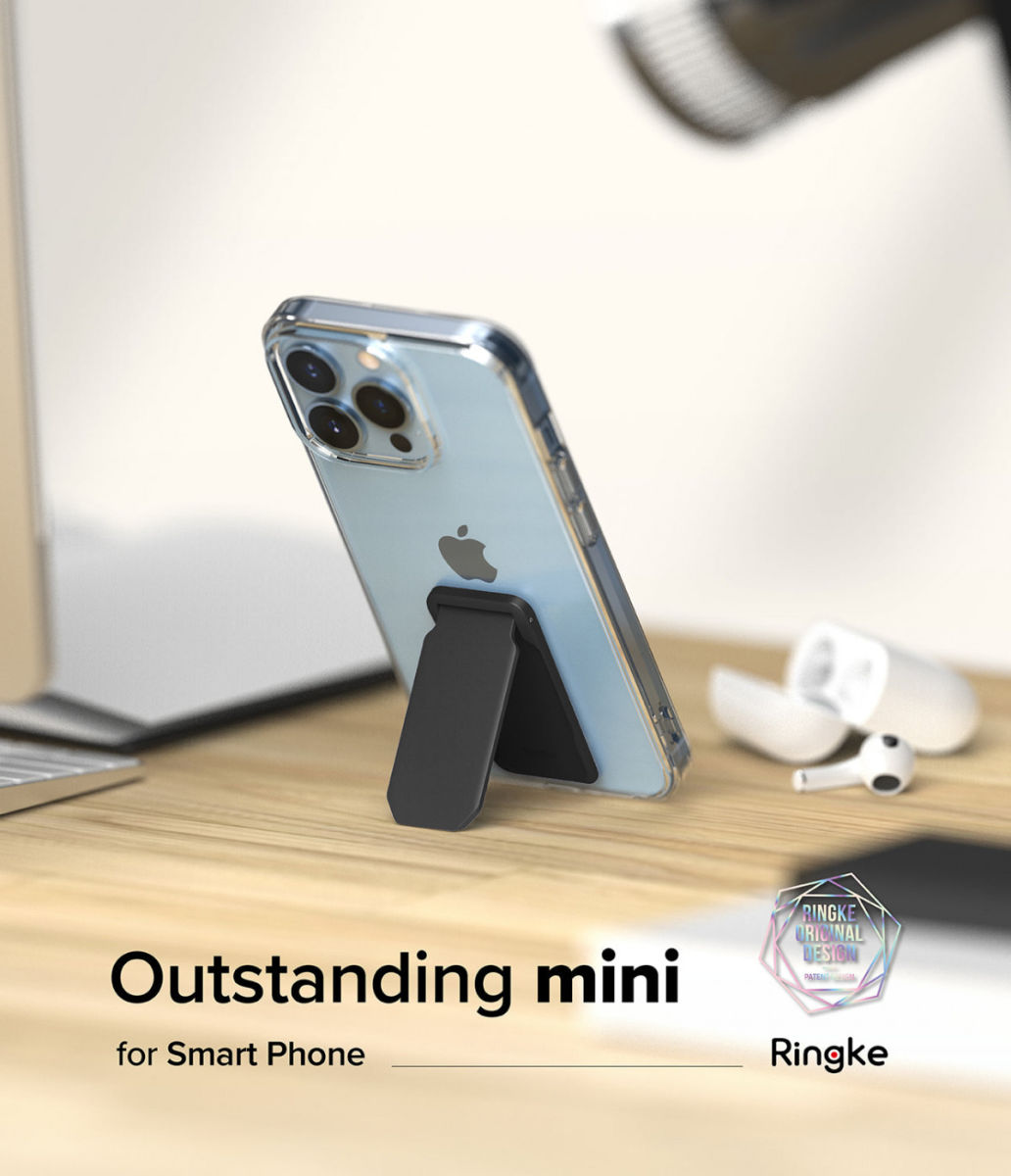 Ringke Kickstand voor Telefoonhoesjes Universele Standaard Zwart afbeelding 2
