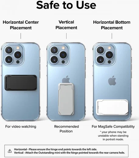 Ringke Kickstand voor Telefoonhoesjes Universele Standaard Zwart afbeelding 7