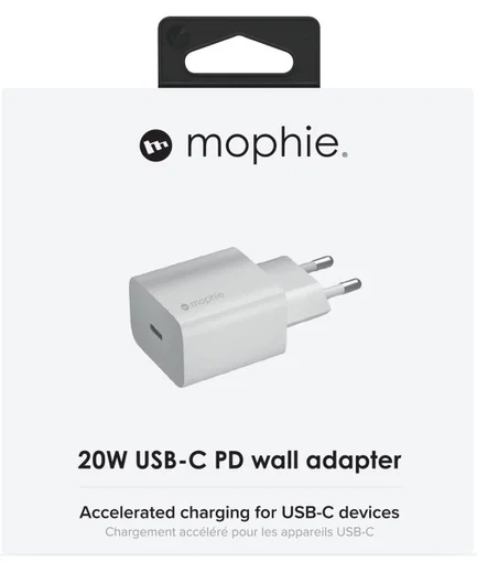 Mophie 20W USB-C Power Delivery / Quick Charge Wall Adapter Wit afbeelding 6