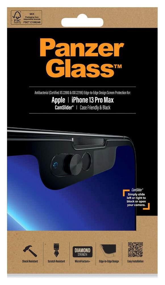 PanzerGlass Camslider iPhone 13 Pro Max Screen Protector Case Friendly afbeelding 1