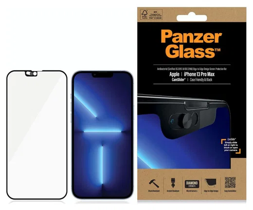 PanzerGlass Camslider iPhone 13 Pro Max Screen Protector Case Friendly afbeelding 7