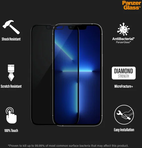 PanzerGlass Apple iPhone 13 Pro Max Privacy Glass Antibacterieel afbeelding 10