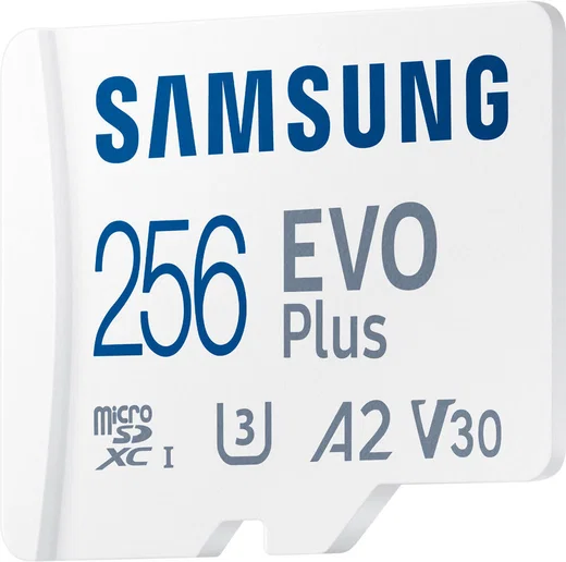 Samsung EVO Plus MicroSDXC Geheugenkaart 130MB/s met Adapter 256GB Wit afbeelding 2
