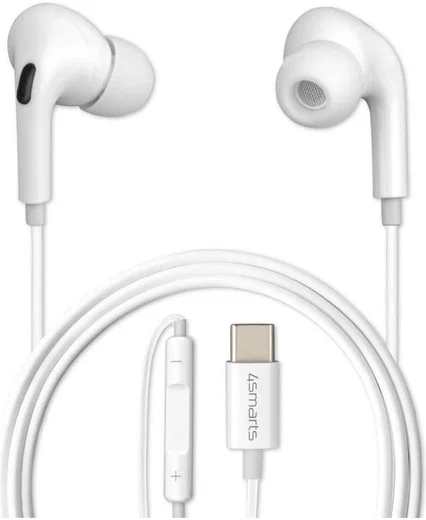 4Smarts Melody Digital Basic Headset USB-C Oordopjes Wit afbeelding 1