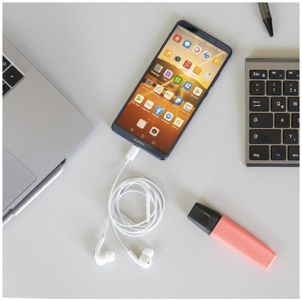4Smarts Melody Digital Basic Headset USB-C Oordopjes Wit afbeelding 2
