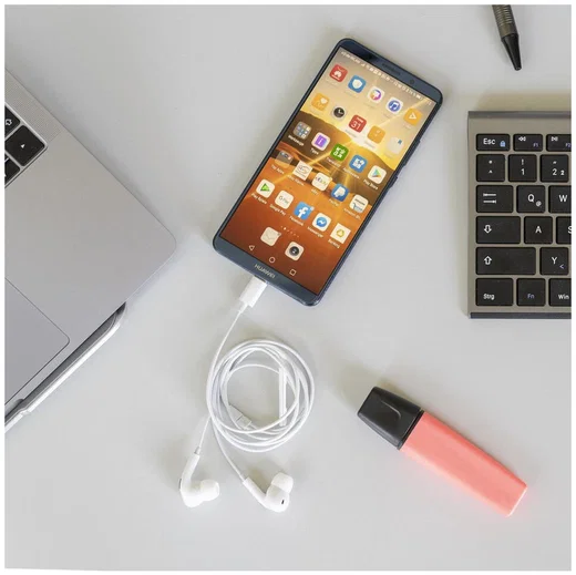 4Smarts Melody Digital Basic Headset USB-C Oordopjes Wit afbeelding 2