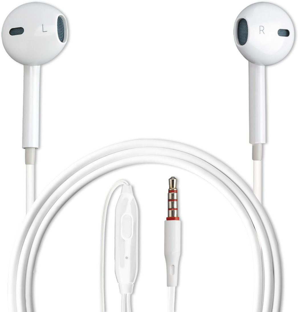 4smarts Headset 3.5mm Jack Oortjes Met Microfoon Wit afbeelding 1