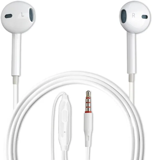 4smarts Headset 3.5mm Jack Oortjes Met Microfoon Wit afbeelding 1