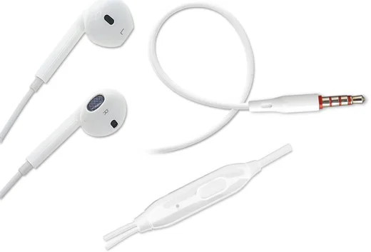4smarts Headset 3.5mm Jack Oortjes Met Microfoon Wit afbeelding 2