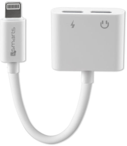 4smarts Splitter Apple Lightning naar 2x Apple Lightning Wit afbeelding 1