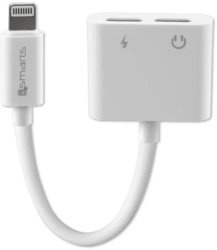 4smarts Splitter Apple Lightning naar 2x Apple Lightning Wit afbeelding 1