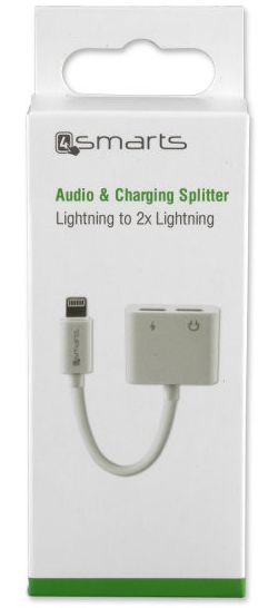 4smarts Splitter Apple Lightning naar 2x Apple Lightning Wit afbeelding 2