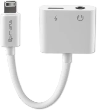 4smarts Apple Lighting Splitter naar Apple Lightning en 3.5mm Jack Aux