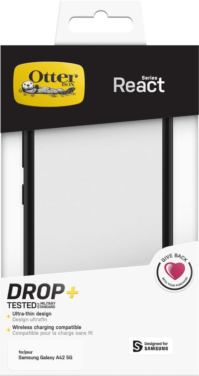 OtterBox React Samsung Galaxy A42 Hoesje Back Cover Transparant Zwart afbeelding 9