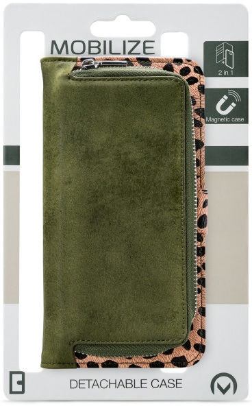 Mobilize Gelly Wallet Zipper Samsung Galaxy A53 Hoesje Olive Leopard afbeelding 8