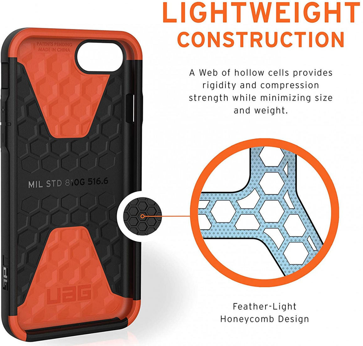 Urban Armor Gear Civilian iPhone SE (2020/2022) / 8 / 7 Hoesje Zwart afbeelding 7