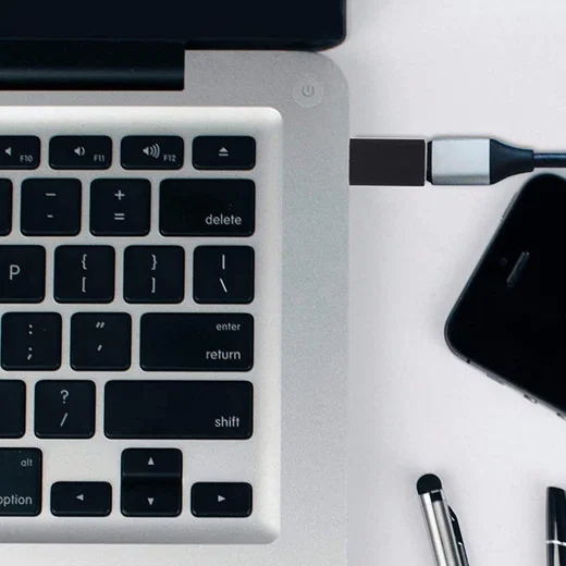 Universele USB-C naar USB-A Adapter Wit afbeelding 3