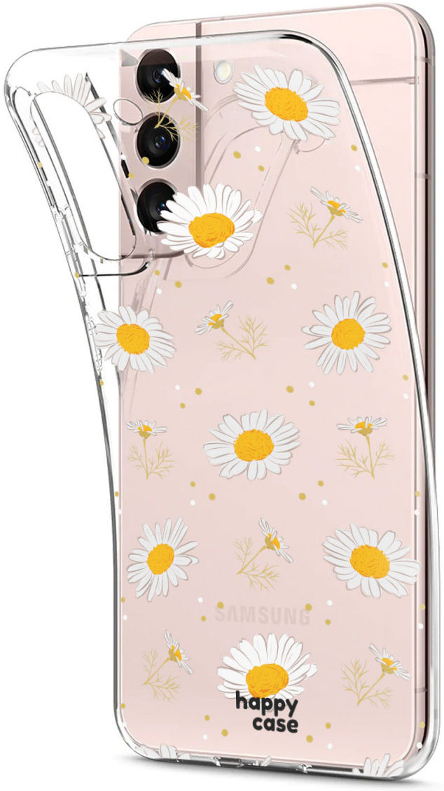 HappyCase Samsung Galaxy S22 Hoesje Flexibel TPU Bloemen Print afbeelding 2