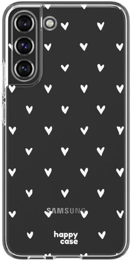 HappyCase Samsung Galaxy S22 Hoesje Flexibel TPU Hartjes Print afbeelding 1