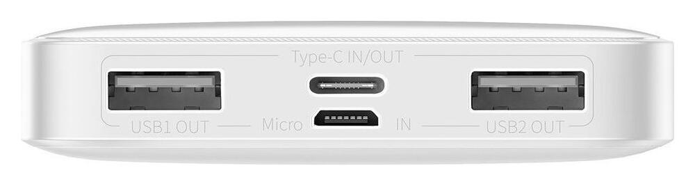 Baseus Bipow 10.000 mAh Powerbank Reisformaat Met Display Wit 15W afbeelding 2