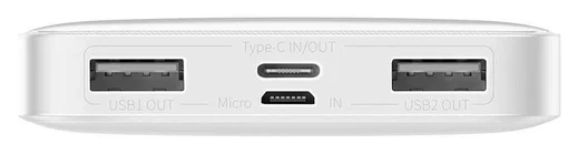 Baseus Bipow 10.000 mAh Powerbank Reisformaat Met Display Wit 15W afbeelding 2